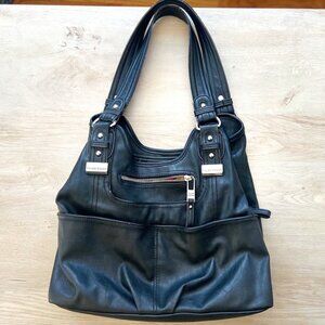 Tyler Rodan Faux Leather Shoulder Bag – Black